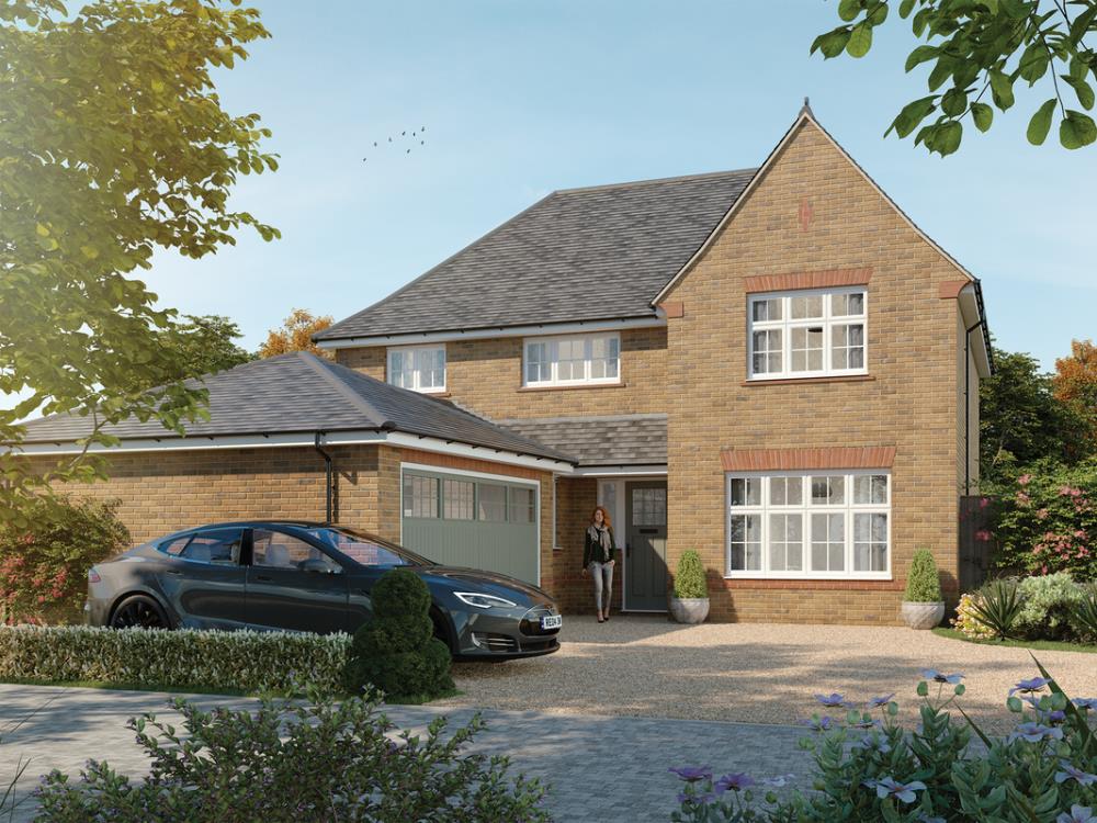 External CGI in brick of the Ledsham, a 4 bedroom house