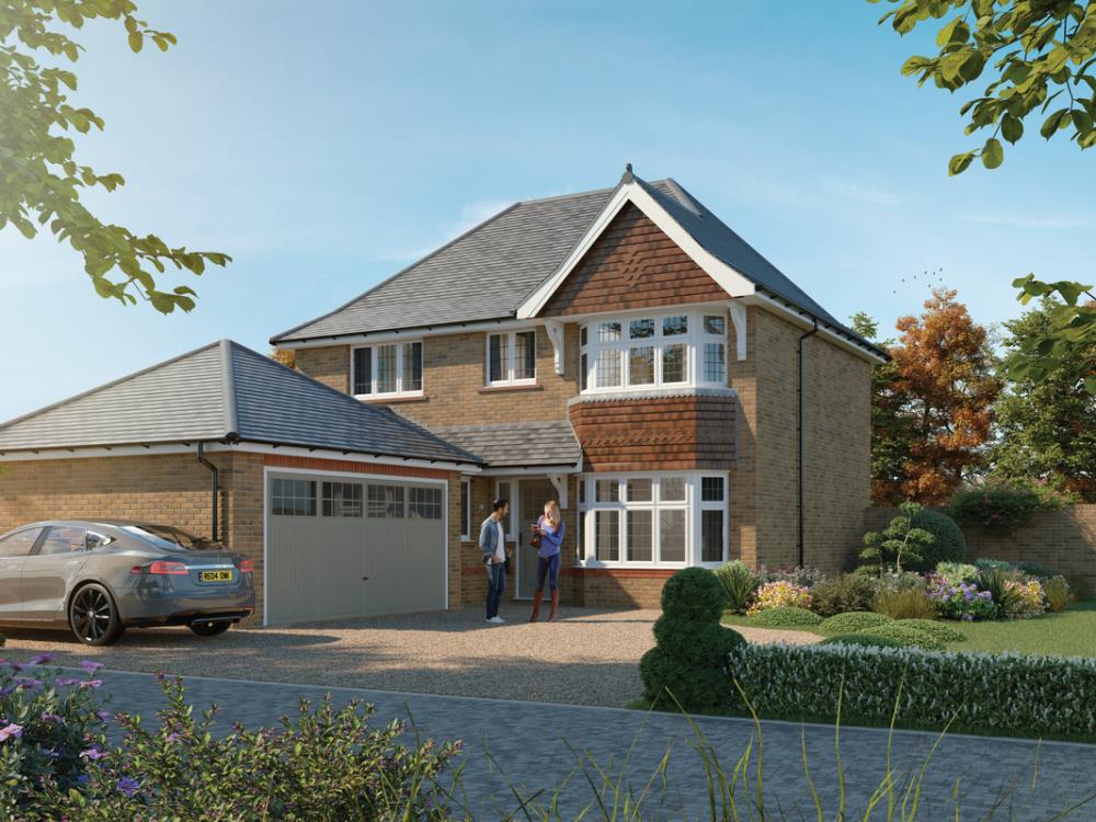 CGI external with brick of the Canterbury, a 4 bedroom house