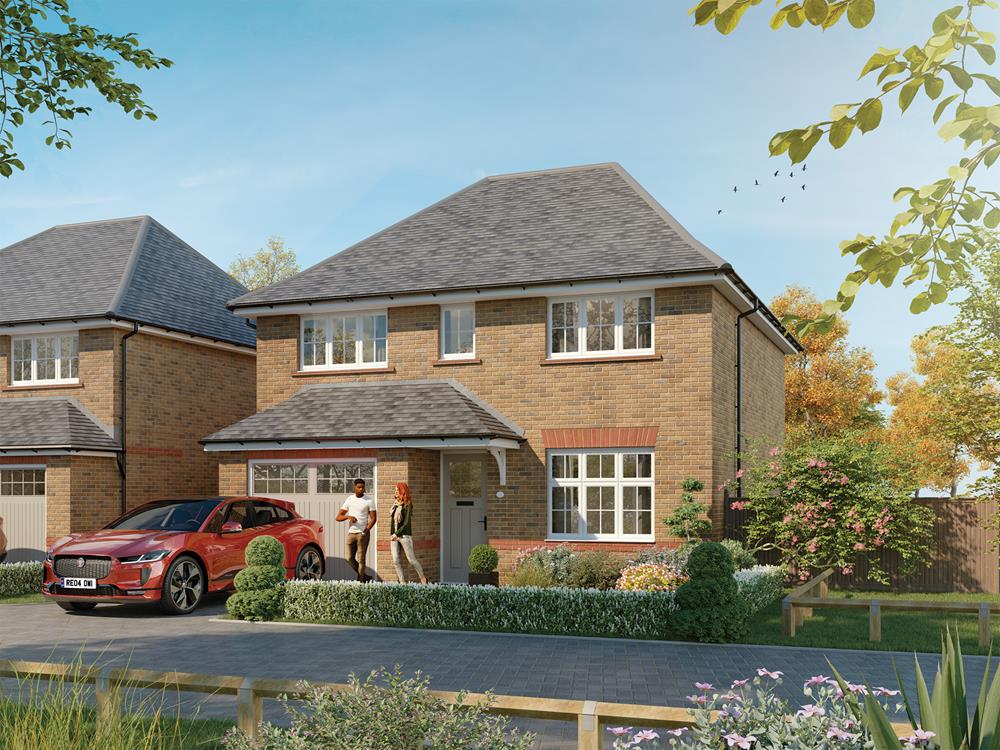 External CGI in brick of the Shrewsbury, a 4 bedroom house