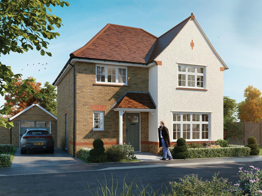CGI external in white render of the Cambridge, a 4 bedroom house
