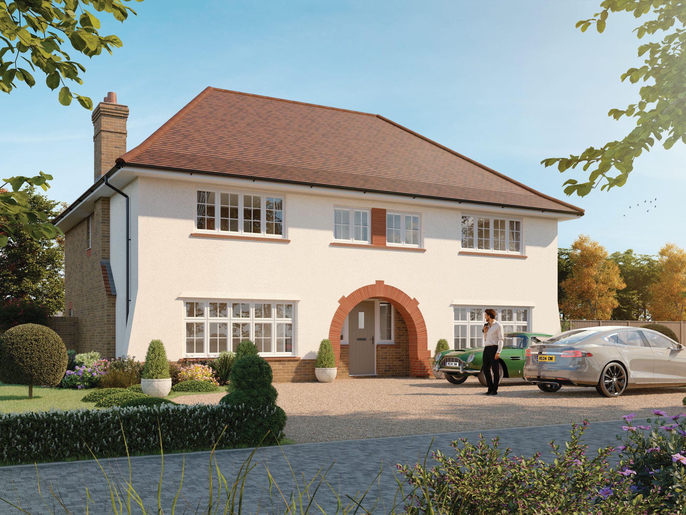 External CGI of the Highgrove in white render