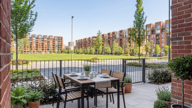 Private terrace at Colindale Gardens