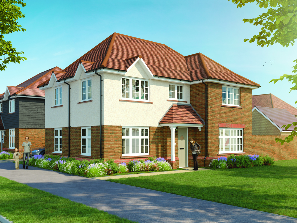 Shaftesbury CGI in brick and render finish