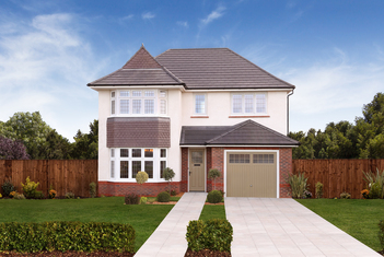 Redrow external image of the white rendered 3 bedroom, 3 en-suite Oxford Lifestyle detached home