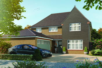 External CGI of the 4 bedroom detached Ledsham home with integral double garage