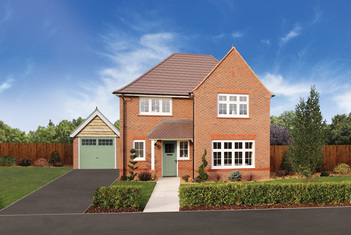 Redrow brick external image of the 4 bedroom Cambridge home at Oakleigh Fields