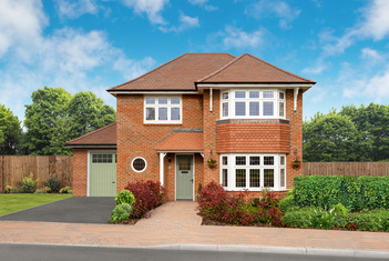 Redrow external brick image of the 3 bed 3 en-suite detached Leamington Lifestyle home