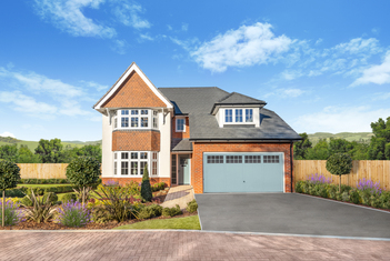External image of Redrow 5 bedroom detached Hampstead home half brick half render with integral double garage