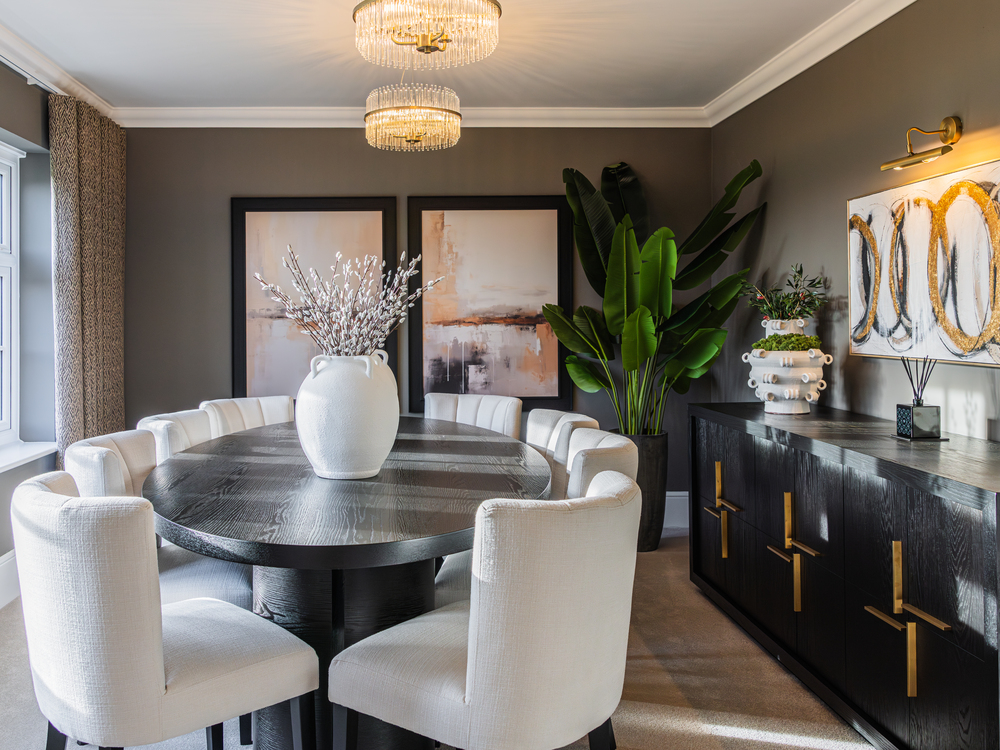 The Highgrove interior decorated dining room