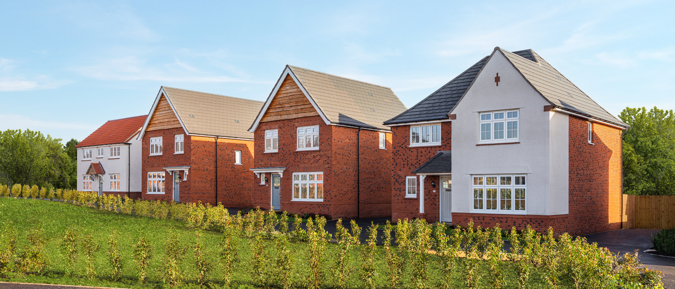 Redrow Street Scene with landscaped surroundings 