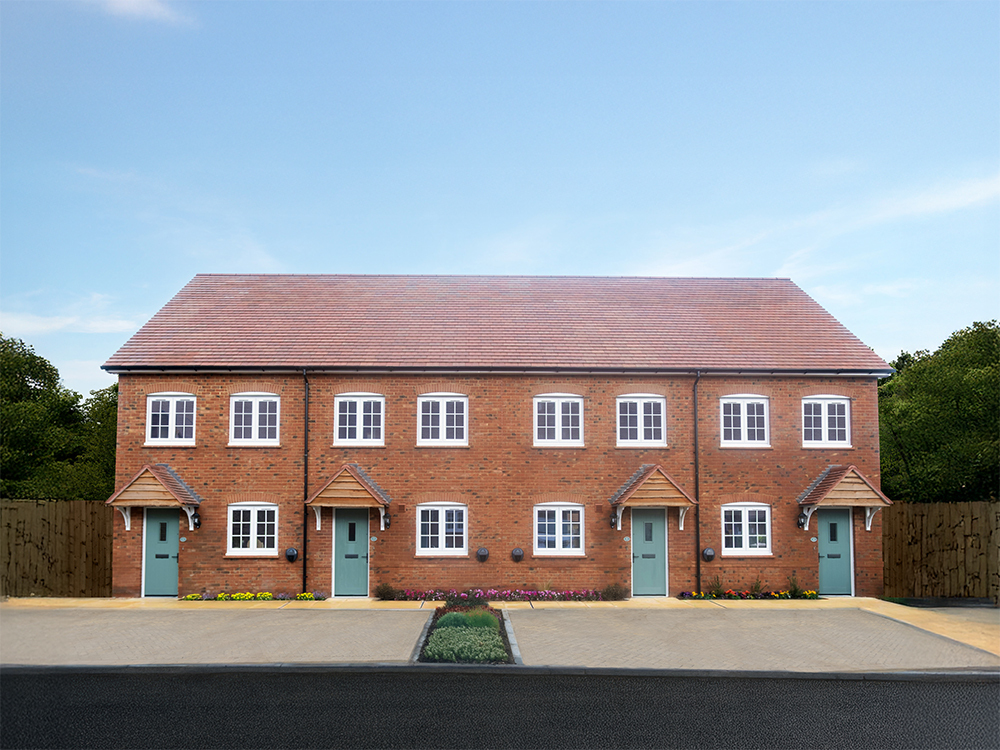 The Stamford External with parking at the front and landscaped surroundings