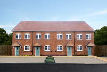 The Stamford external with parking at the front and landscaped surroundings