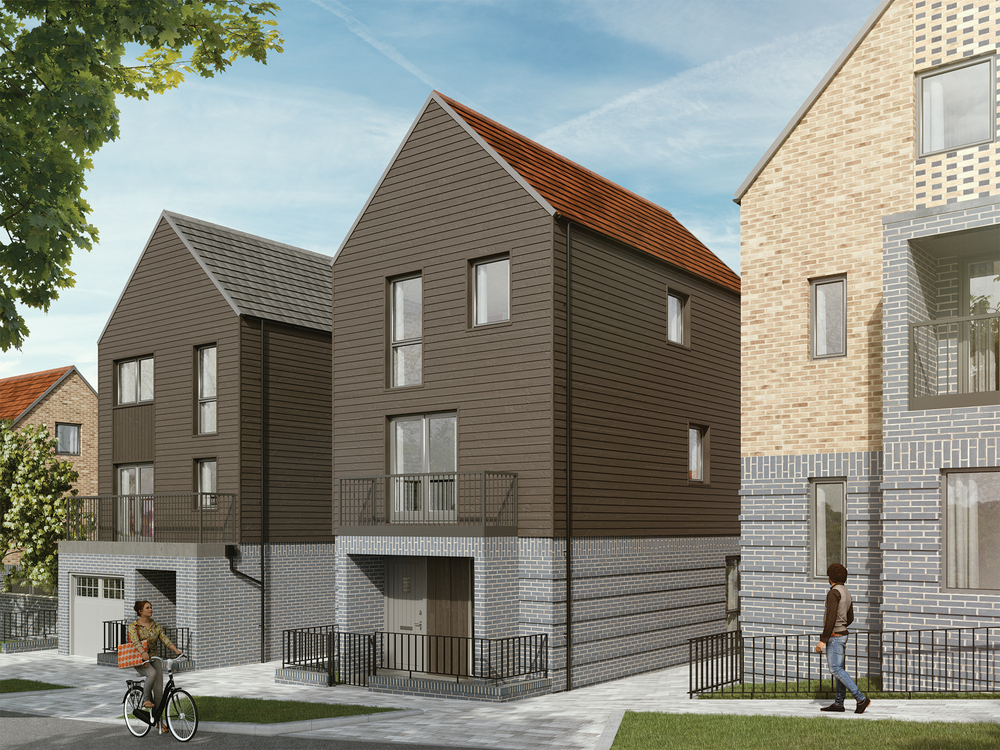 External CGI of the Alkham 4 bedroom 3 storey detached home