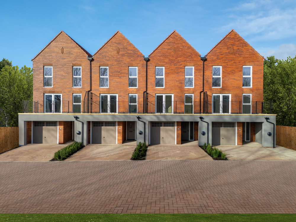 Redrow The Kensington three storey homes with landscapes surroundings 