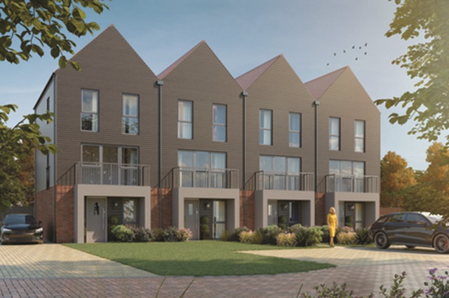 Portman external CGI with black cladding 