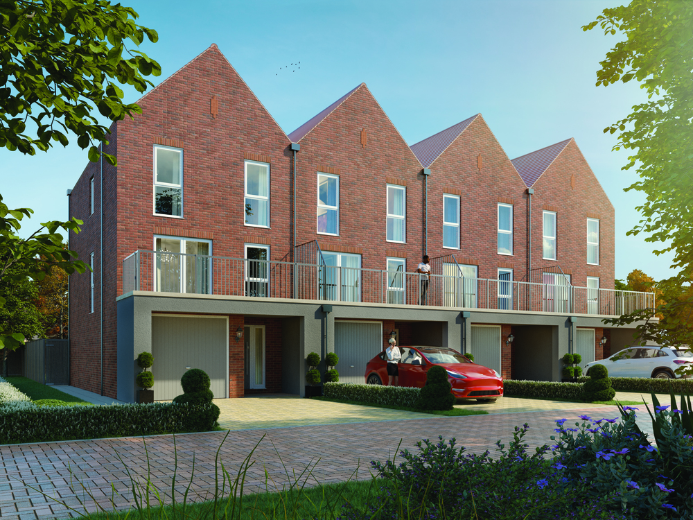 Exterior CGI of the Kensington house type