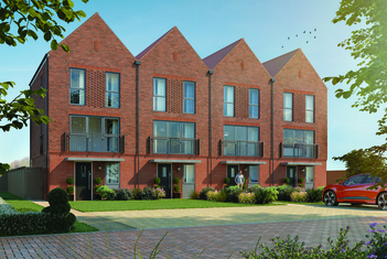 External CGI Portman Brick with juliet balcony