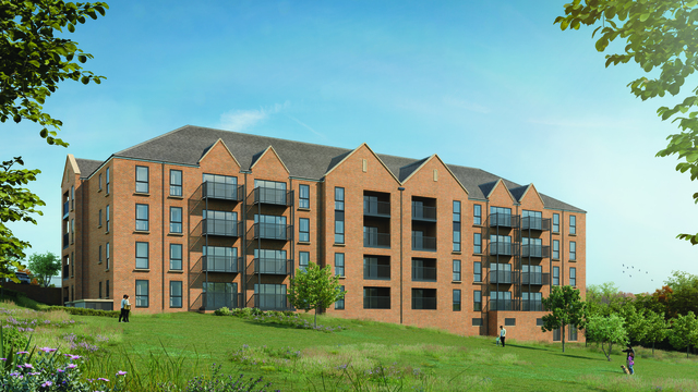 The Mill York house apartment block in brick finish