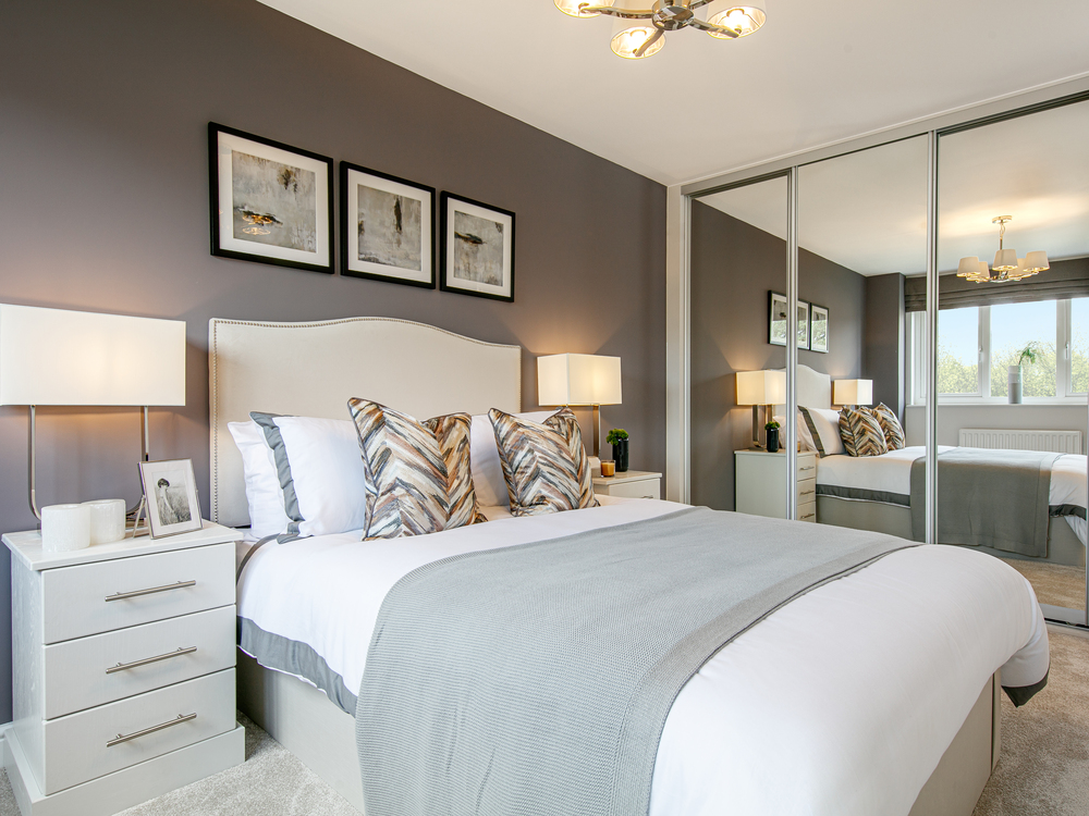 The Wilmington 4 bedroom home double bedroom with built in mirrored wardrobes