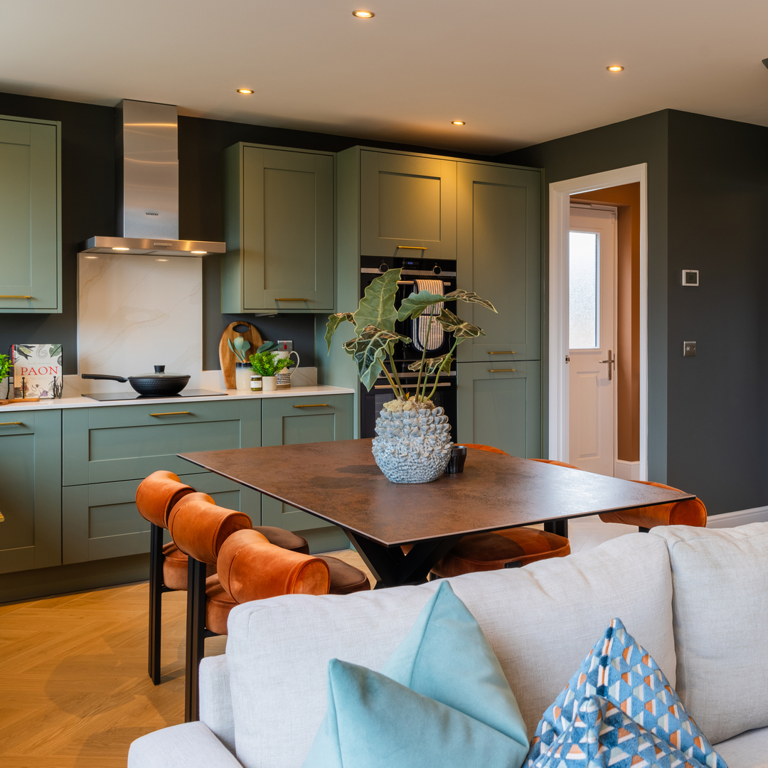 The Cambridge open plan kitchen at Meadow Vale