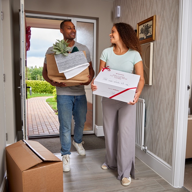 Customers moving into their home