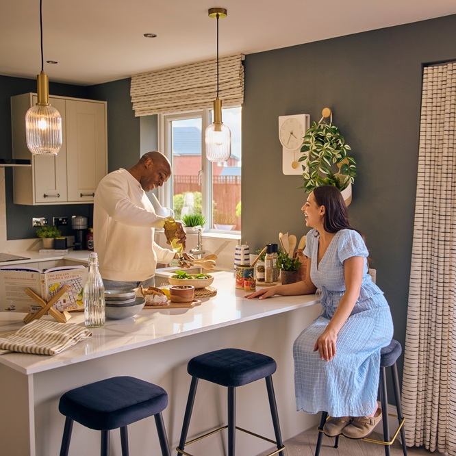 Customers in their kithcen