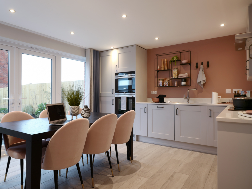 The kitchen dining area in The Kensington house