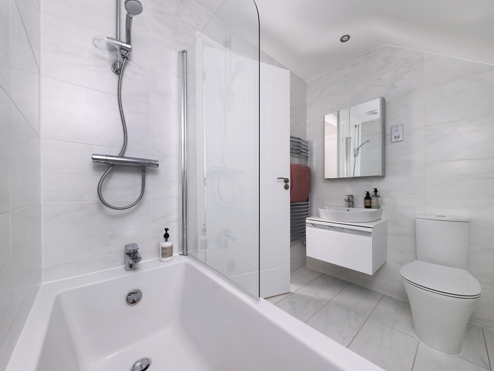 The bathroom in The Marlow house