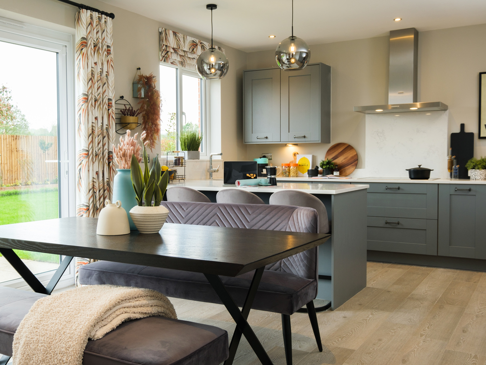 The kitchen dining area in The Sunningdale house