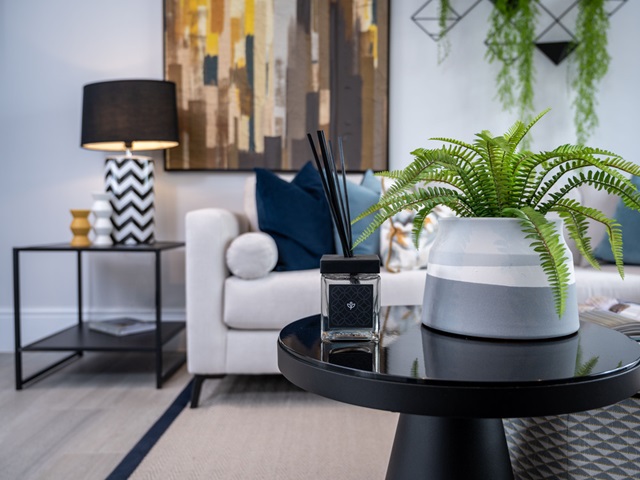 The lounge in The Buxton house