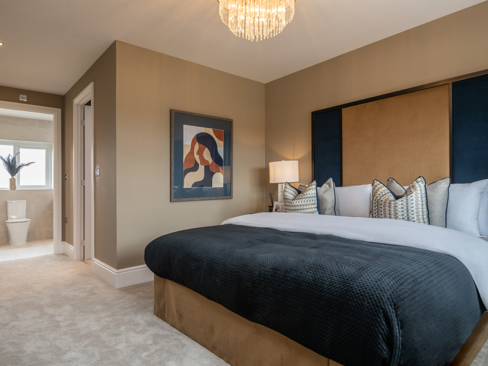 The main bedroom in The Harrogate Lifestyle house