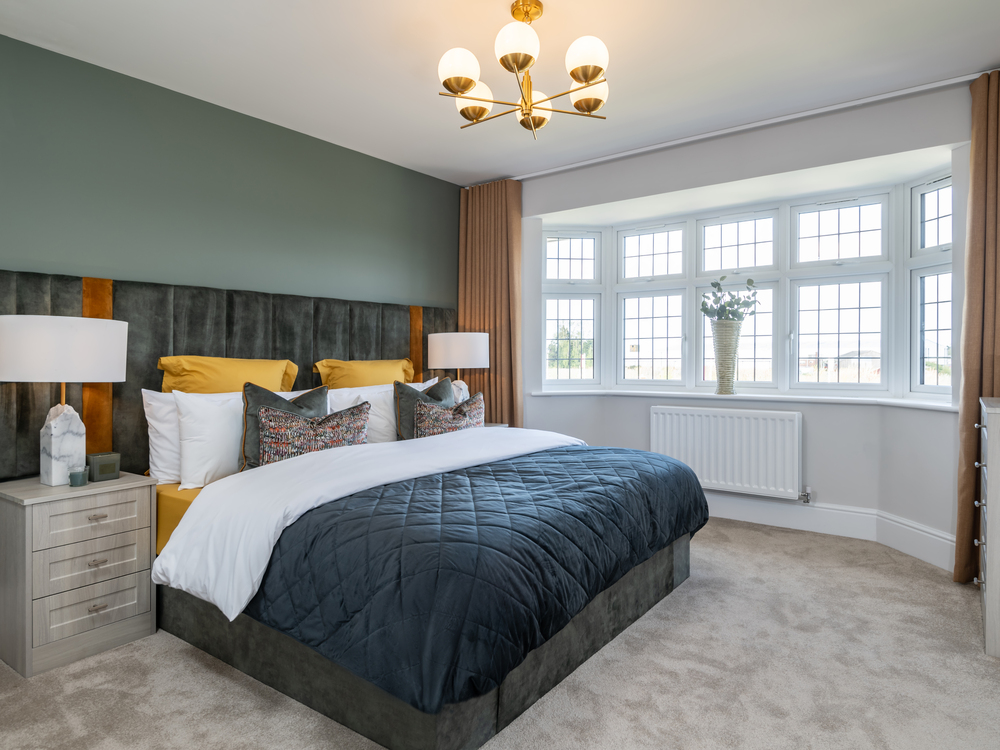 The main bedroom in The Leamington Lifestyle house