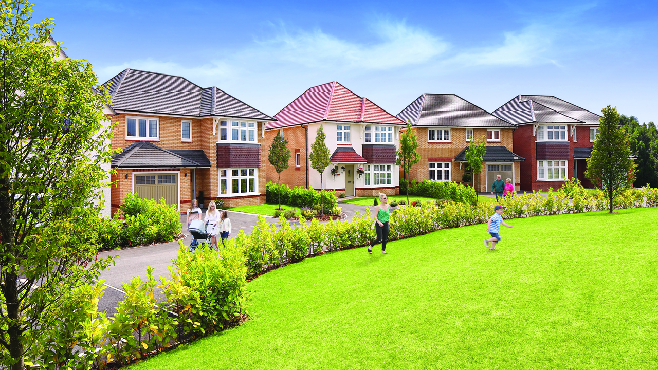 Heritage homes next to open green space