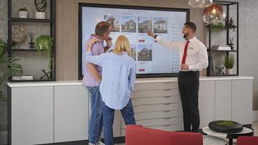 Couple at a Redrow customer experience suite