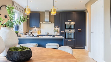 Open plan kitchen dining family area