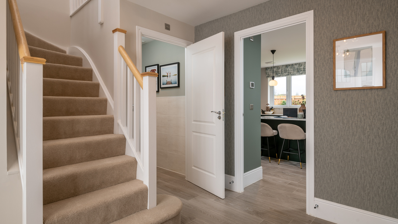 Spacious hallway in a Redrow home