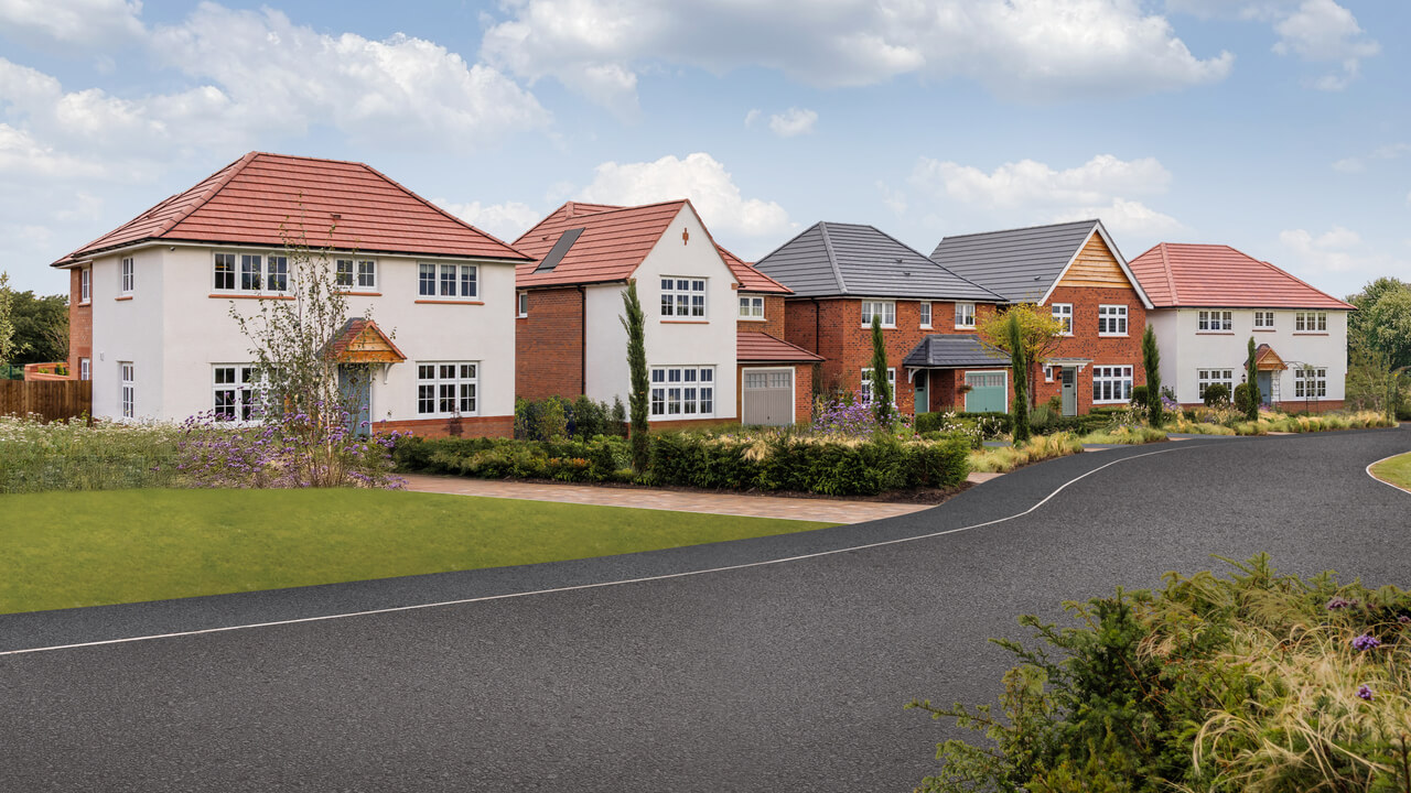 Street scene of Redrow built houses