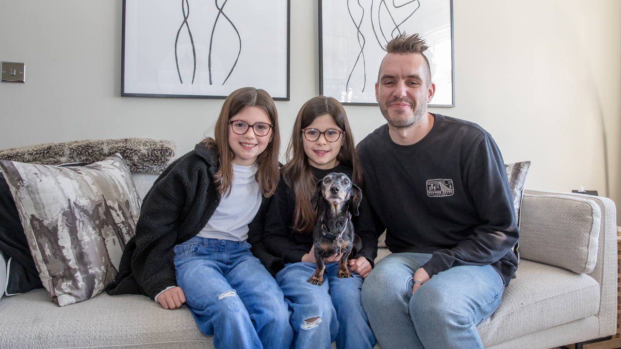 The Coe family at their home in Woodborough Grange