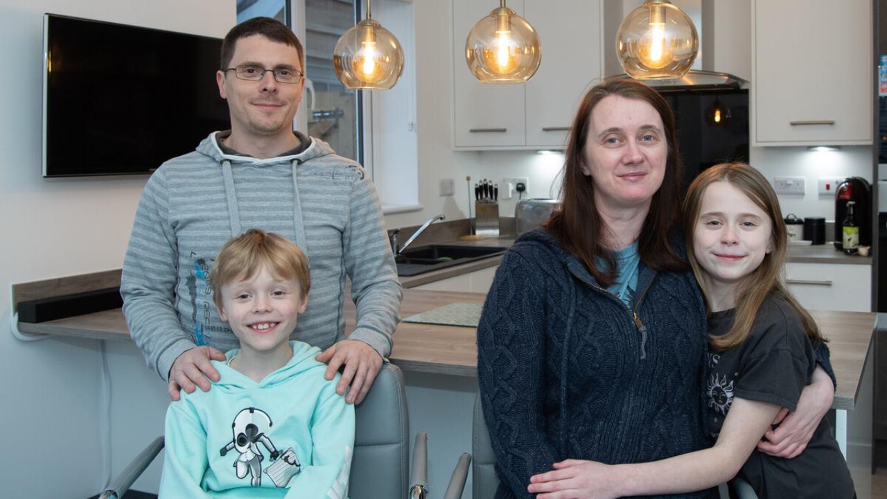 Cathy, Tom and Family in their new Amberley home
