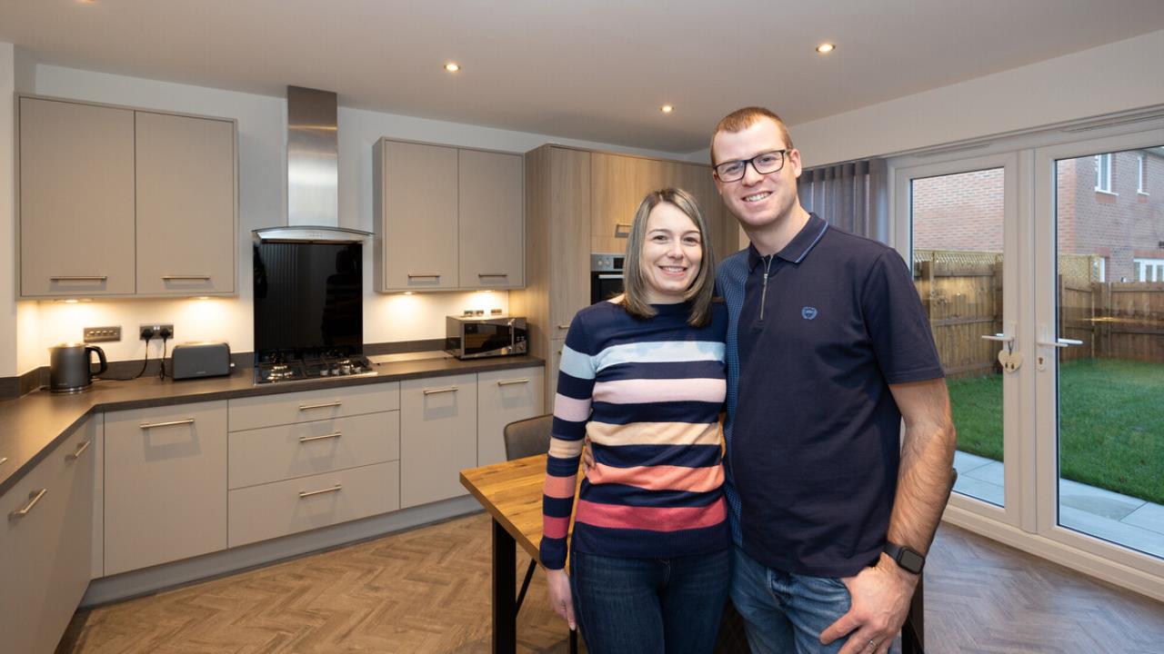 Josh and Natasha in their new home