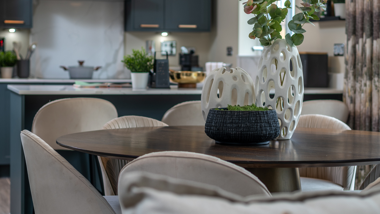 Close up of accessories on a dining table