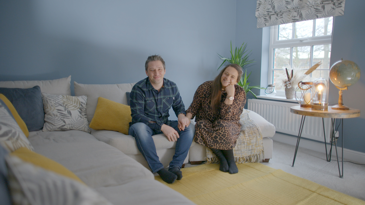 Detective sergeant Gemma and her partner David in their new home