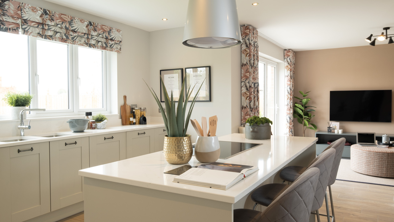 Light and airy open plan kitchen