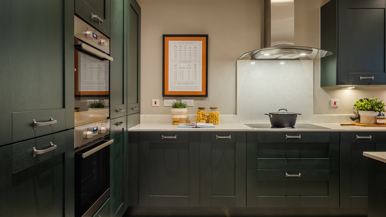 Forest green shaker kitchen